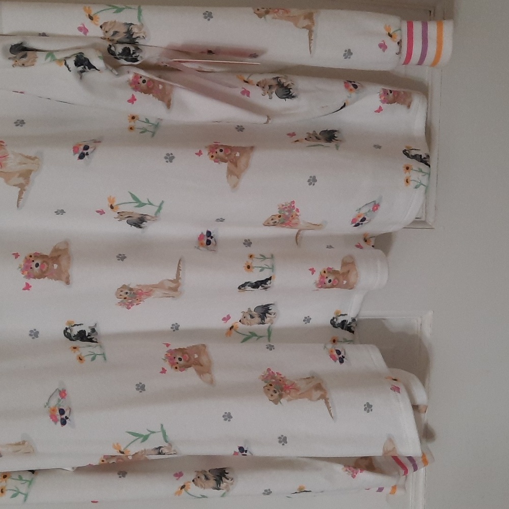 PJ Salvage White Dog Print Long Sleeve Pajama Top - Picture 7 of 15